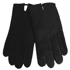Men's Black Suede Gloves Large